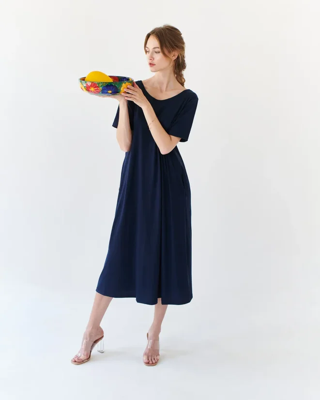 Dress Merino 140 - Color: Darkblue, Size: S-M