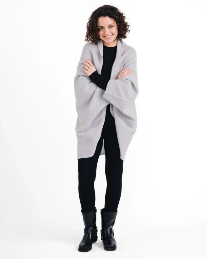Wool Plaid Scarf with armholes