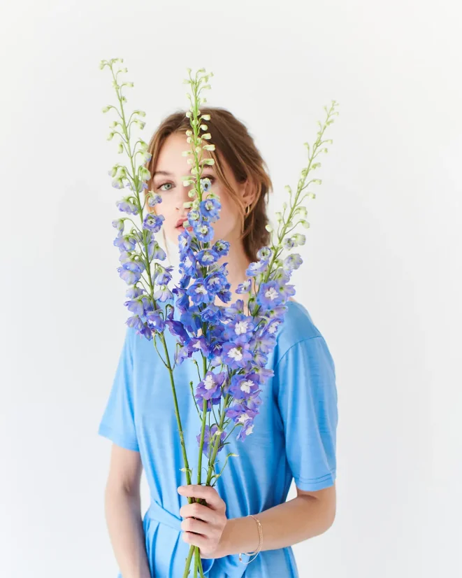 Merino 140 Kleid - Farbe: Himmelblau, Größe: L-XL