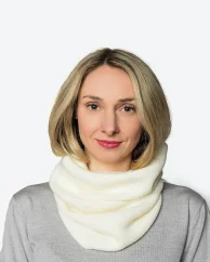 Dámská kruhová vlněná šála Merino Extra Fine Natural