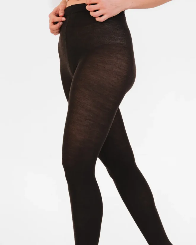 Damskie legginsy Merino SuperSoft - Kolor: Ciemnobrązowy, Rozmiar rajstop: 164/108