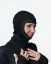 Woll-Sturmhaube für Damen Merino 240 Schwarz UNI