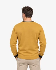 Pánský vlněný svetr ČSV s výstřihem V Merino Blend