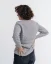 Dámský vlněný slim fit svetr Alpaka Blend - Barva: Šedá, Velikost: M-L