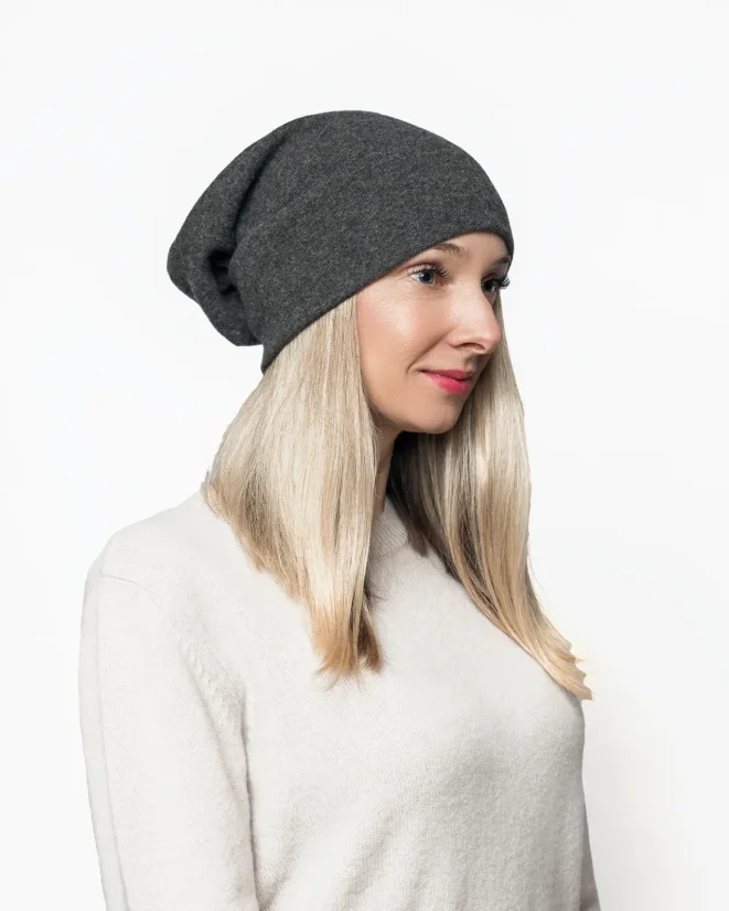 Czapka Cashmere Black Double