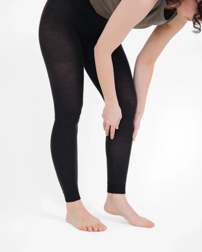 Damskie legginsy Merino SuperSoft - Kolor: Ciemnobrązowy, Rozmiar rajstop: 164/108