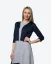 Women´s 3/4 Merino Wool Bolero - Color: Blue, Size: L