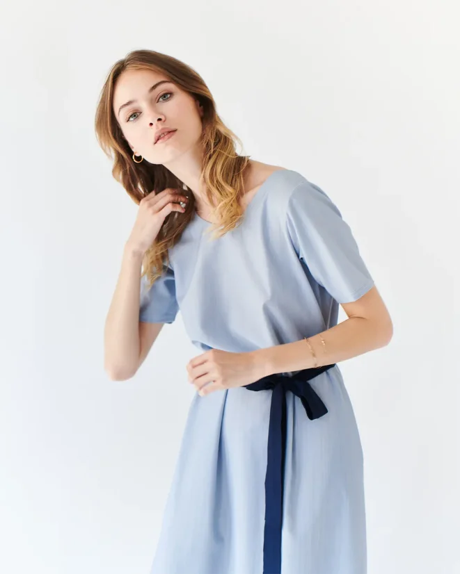 Dress Super Fine - Color: Blue, Size: M