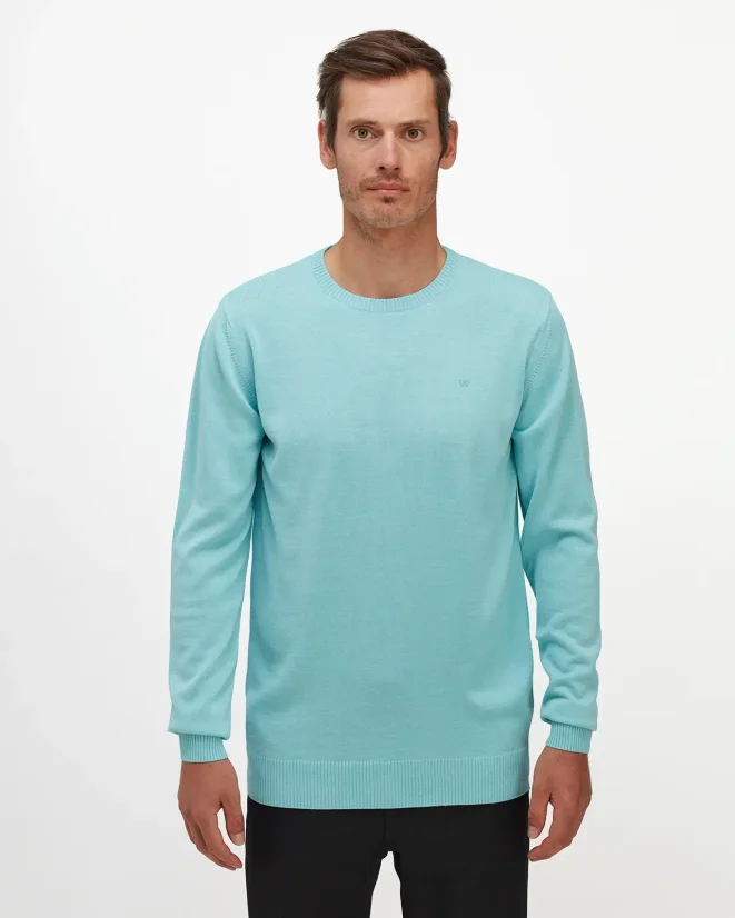 Men´s Merino Blend Wool Sweater - Color: Black, Size: S