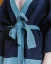 Dámske vlnené kimono - Farba: Modrá, Veľkosť: M