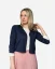 Women´s 3/4 Merino Wool Bolero - Color: Blue, Size: L