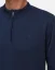 Men´s Merino Blend Zip Sweater - Color: Blue, Size: S