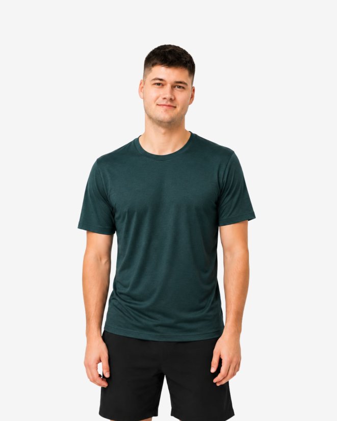 Herren Funktions-T-Shirt Merino 140 - Farbe: Grün, Größe: XXL