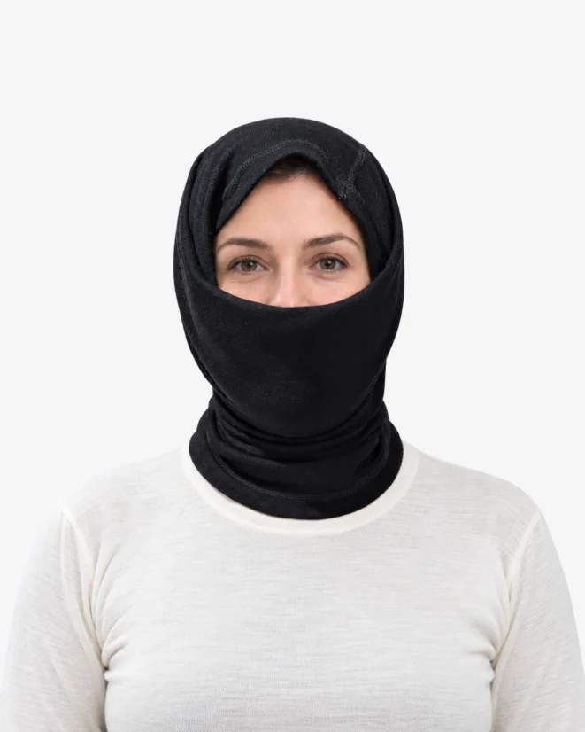Women´s functional neck warmer Merino 210 Black size UNI
