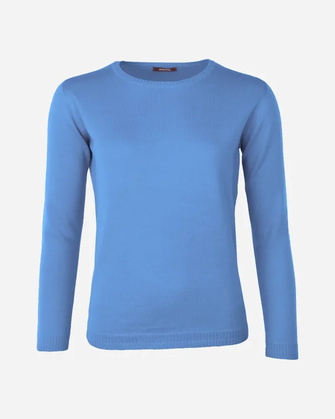 Damenpullover aus Wolle Merinomischung - Farbe: Grau, Größe: XL