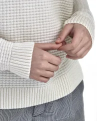 Damski sweter z wełny merynosów ze stójką