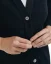 Damen Wollpullover mit Knopfleiste - Farbe: Grau, Größe: L