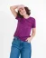 Damen Funktions T-Shirt Merino 140 - Farbe: Dunkelviolett, Größe: XL