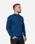 Men´s Merino Wool Sweater with Zipper - Color: Blue, Size: XXL