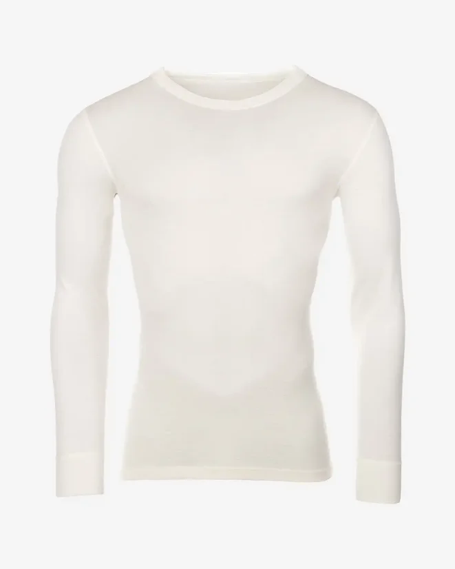 Men´s Functional T-Shirt Merino 210 Long Sleeve - Color: Beige, Size: M
