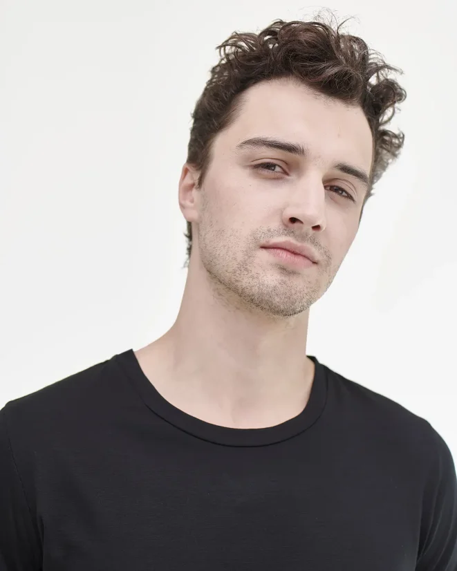 Men´s T-shirt Merino Basic 140 - Color: Black, Size: L