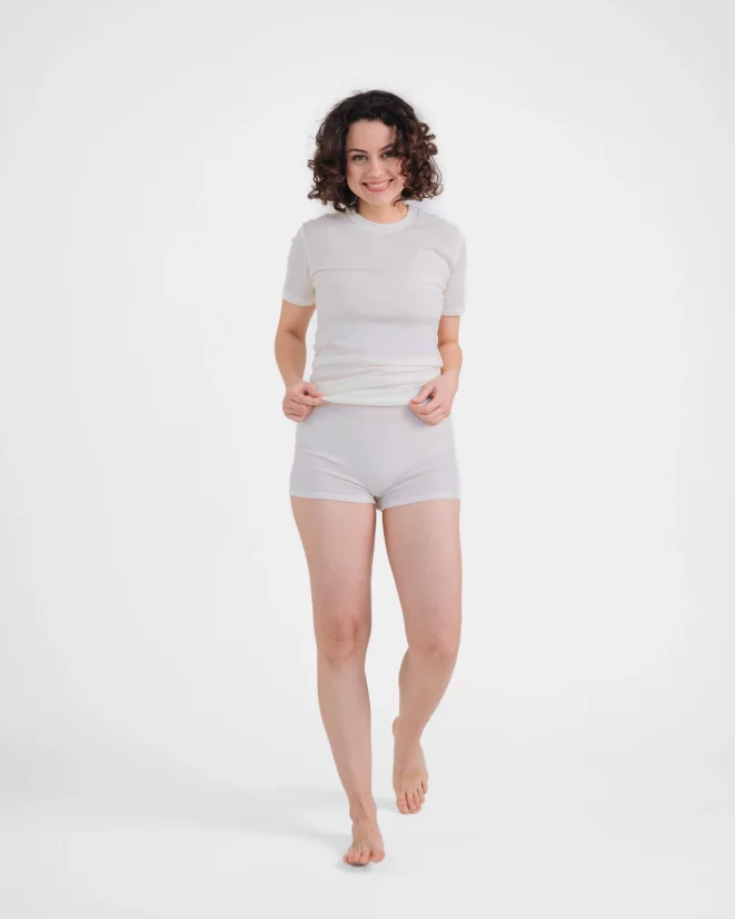 Damen Funktions-Boxershorts Merino 210 - Farbe: Beige, Größe: M