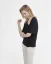 Damen T-Shirt Merino Basic 140 - Farbe: Schwarz, Größe: XXL