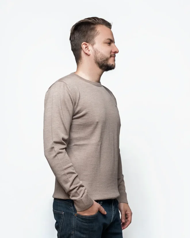 Men´s Merino Wool Sweater - Color: Antracit, Size: S
