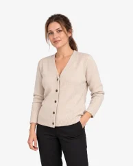 Women’s cashmere wool button-up cardigan