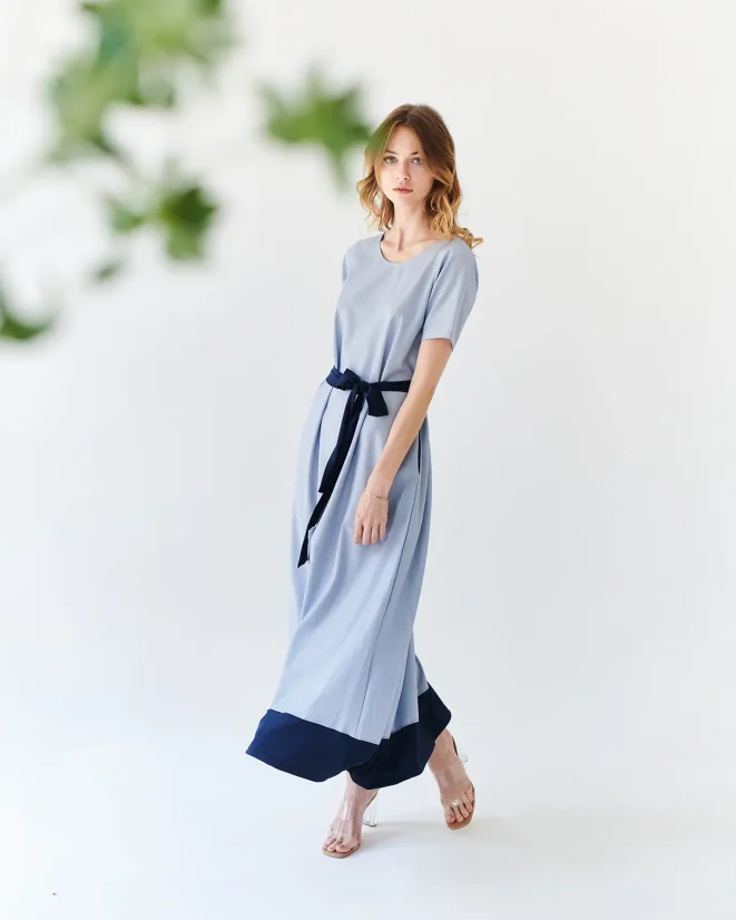 Dress Super Fine - Color: Blue, Size: M