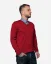 Men´s Merino Wool Sweater with Deep Neckline - Color: Grey, Size: S