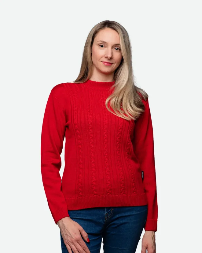 Damenpullover aus Merinowolle mit Muster