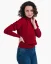 Damen Woll-Rollkragenpullover Merino - Farbe: Wein, Größe: L