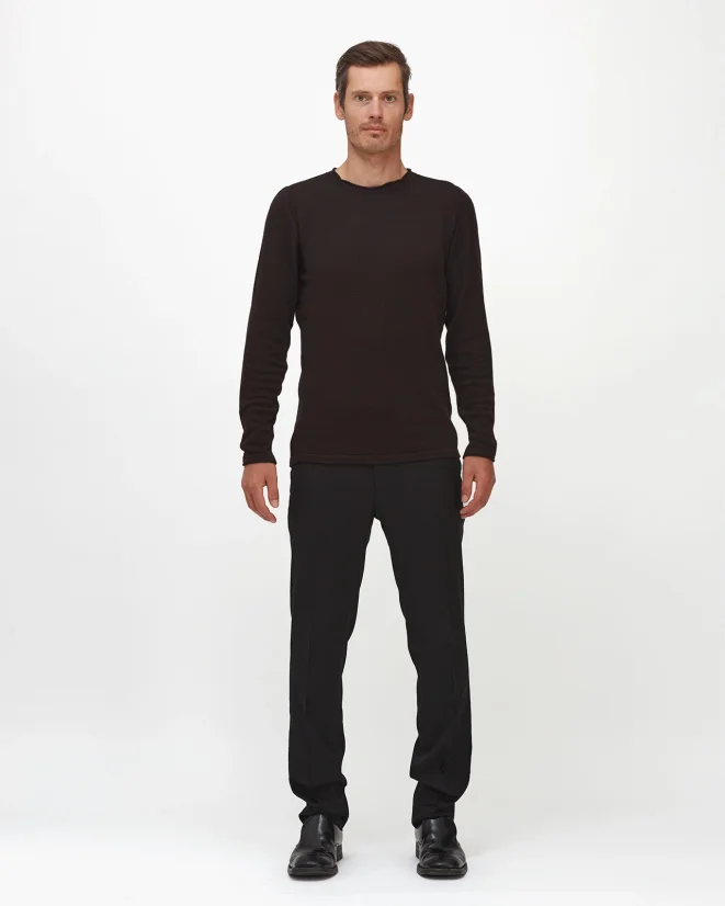 Herren Pullover aus Kaschmir-Mischung - Farbe: Olive, Größe: XXL