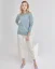 Damen Pullover aus Lambswool Wool - Farbe: Menthol, Größe: S