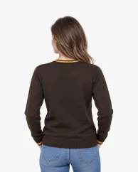 Dámský vlněný svetr ČSV s výstřihem V Merino Blend