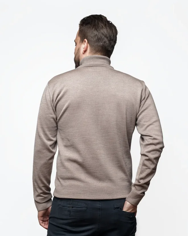 Men´s Merino wool turtleneck - Color: Black, Size: M