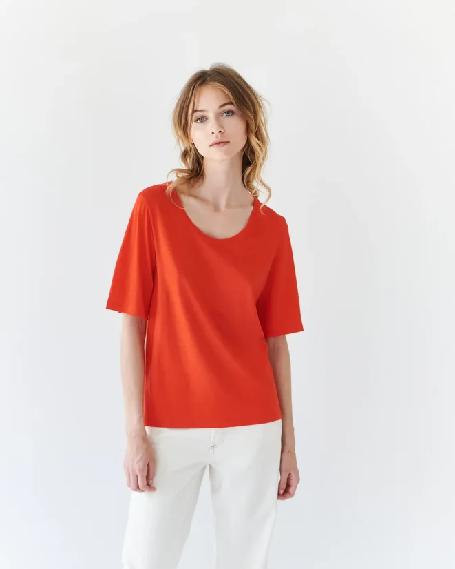 Damen T-Shirt Merino Basic 140 - Farbe: Schwarz, Größe: XXL