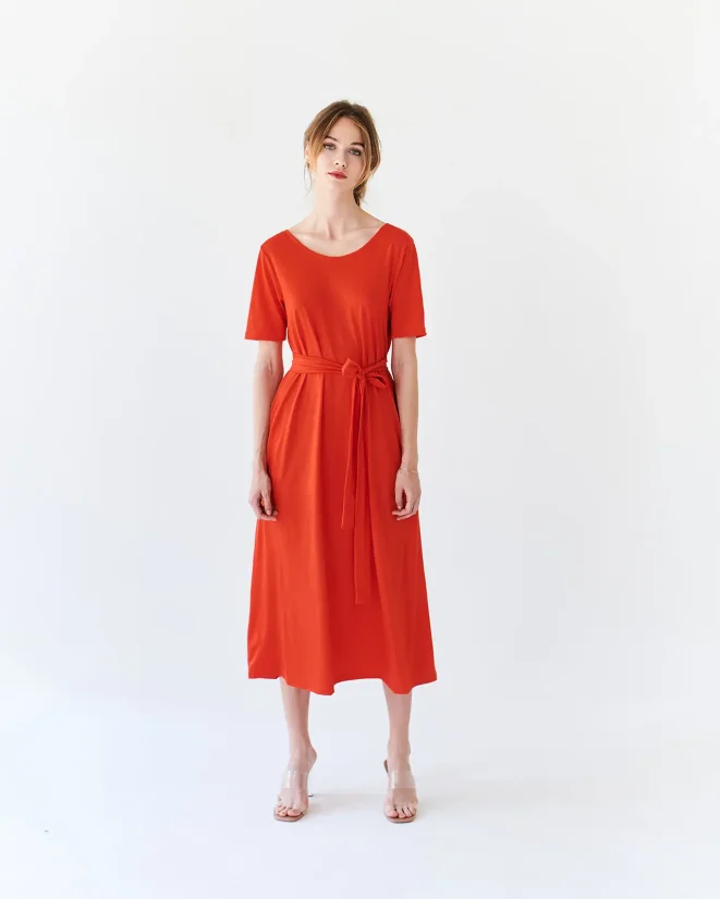 Dress Merino 140 - Color: Coral, Size: L-XL