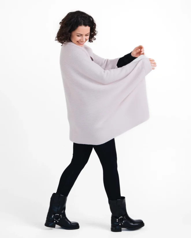 Wool Plaid Scarf with armholes
