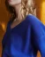 Women´s Deep Neck Wool Sweater Cashmere - Color: Orange, Size: S