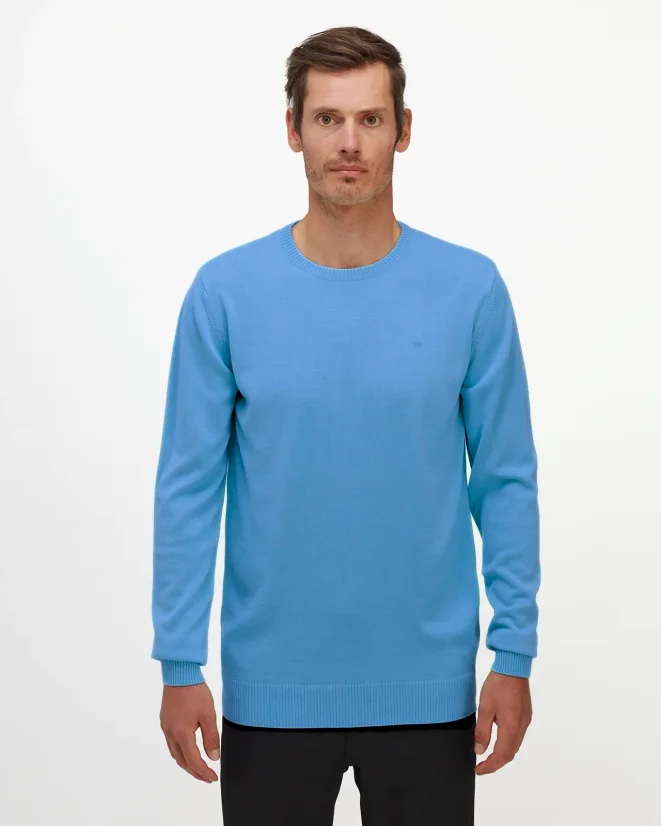 Men´s Merino Blend Wool Sweater - Color: Black, Size: S