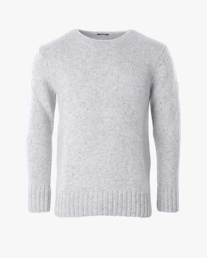 Men´s Alpaca Blend Sweater - Color: Light blue, Size: M