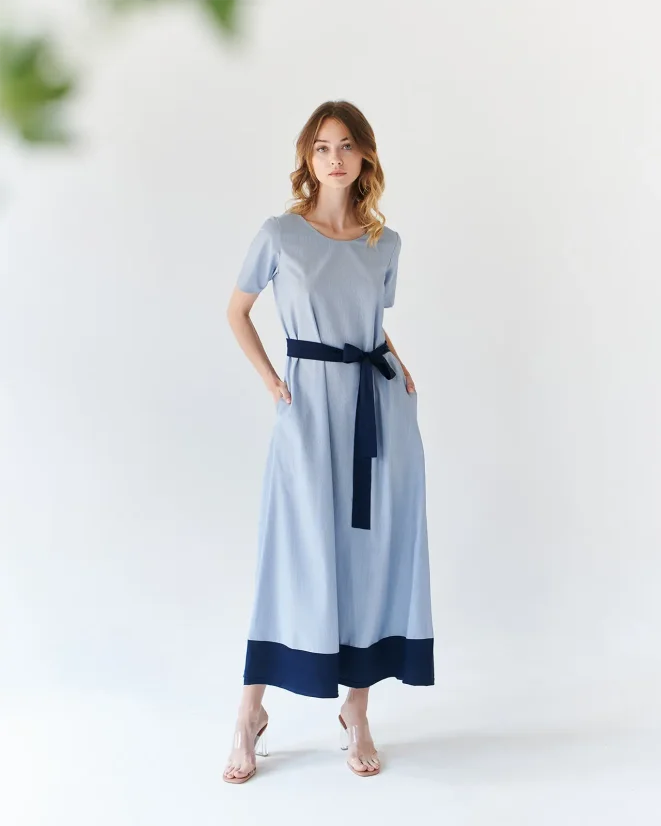 Dress Super Fine - Color: Blue, Size: M