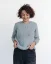 Dámský vlněný slim fit svetr Alpaka Blend - Barva: Šedá, Velikost: M-L