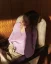 Women´s Deep Neck Wool Sweater Cashmere - Color: Orange, Size: S