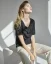 Damen T-Shirt Merino Basic 140 - Farbe: Schwarz, Größe: XXL