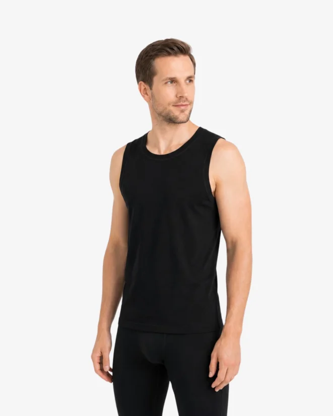 Men´s Functional Tank Top Merino 210 - Color: Black, Size: XL