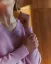 Women´s Deep Neck Wool Sweater Cashmere - Color: Orange, Size: S