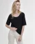 Damen T-Shirt Merino Basic 140 - Farbe: Schwarz, Größe: XXL